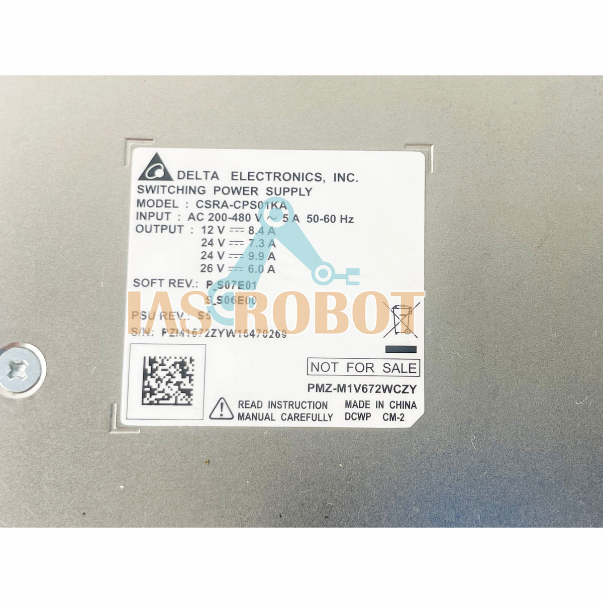 Yaskawa Robot CSRA-CPS01KA YRC1000(OBS) CPU Power Supply