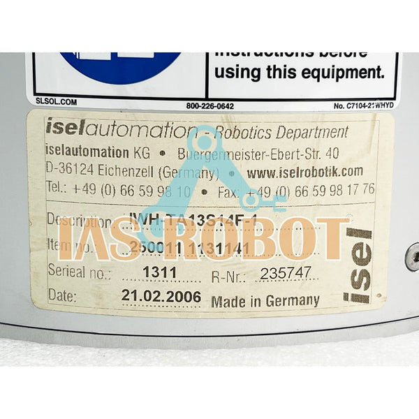 Isel Automation Robotics Department IWH-TA13S14F-1