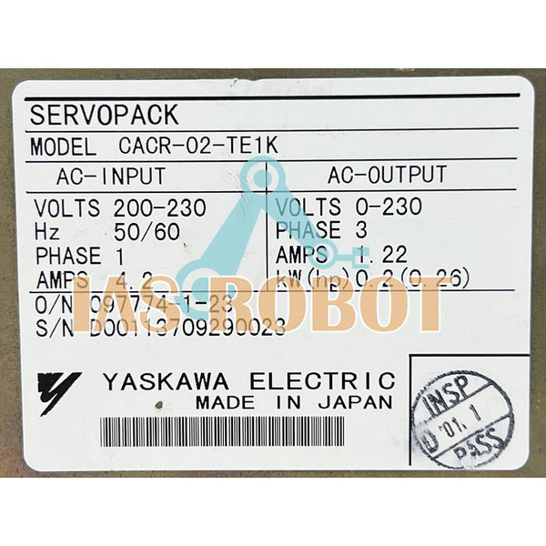 Yaskawa CACR-02-TE1K